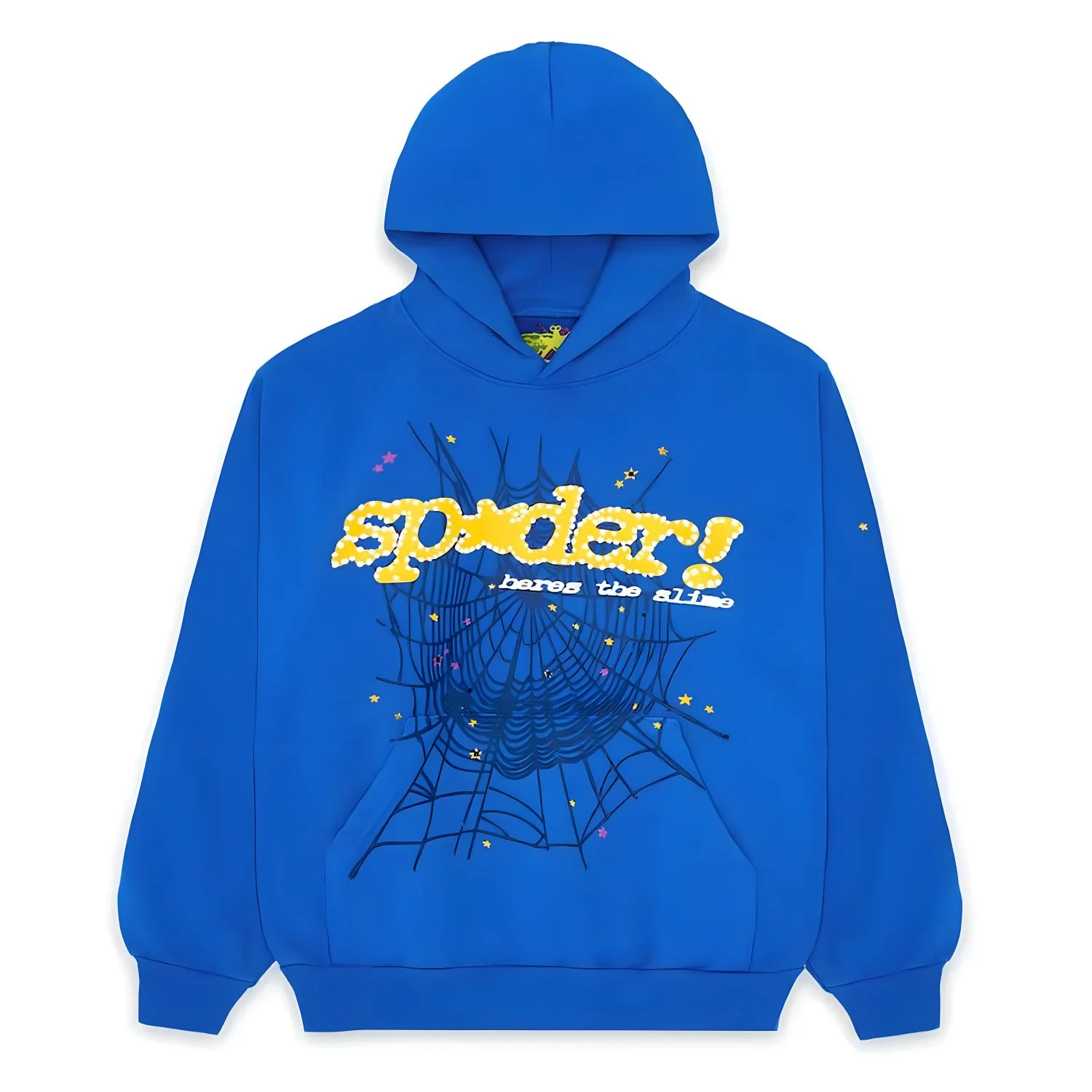 blue and yellow spider hoodie